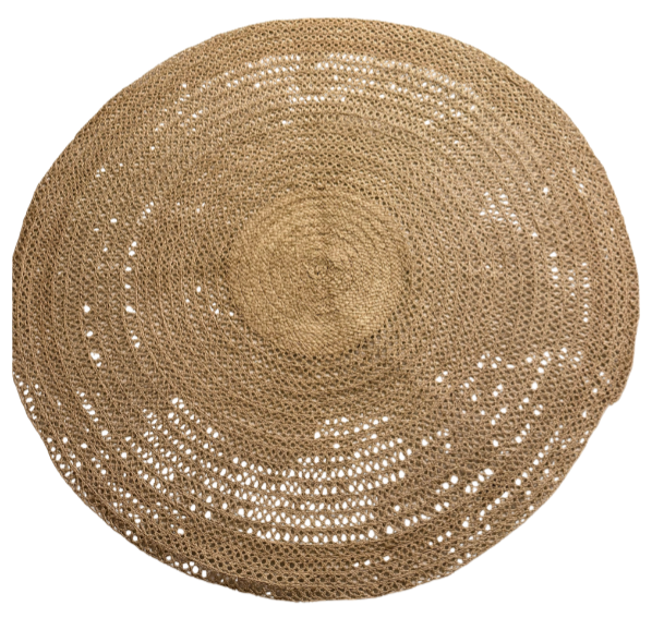 Tapis rond en raphia- TD005